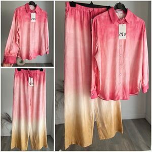 Zara Linen Blend Co-Ord Set New